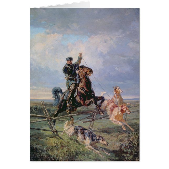Huntsman met de Borzois, 1872 (Voorkant)