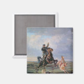 Huntsman met de Borzois, 1872 Magneet (Voorkant / Achterkant)