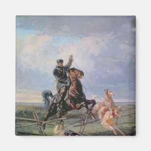 Huntsman met de Borzois, 1872 Magneet