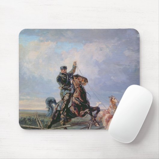 Huntsman met de Borzois, 1872 Muismat (Met muis)