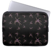 Huntsman Spiders Art on Black, Laptop Sleeve (Voorkant)