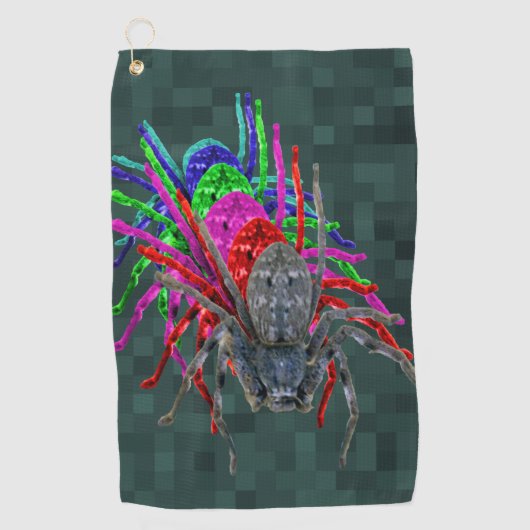 Huntsman Spiders in Five Color Design Golfhanddoek (Voorkant)