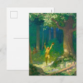 Huntsman van Newell Convers Wyeth Feestdagenkaart (Voorkant / Achterkant)