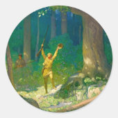 Huntsman van Newell Convers Wyeth Ronde Sticker (Voorkant)