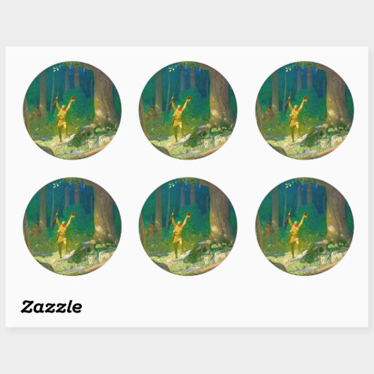 Huntsman van Newell Convers Wyeth Ronde Sticker (Vel)