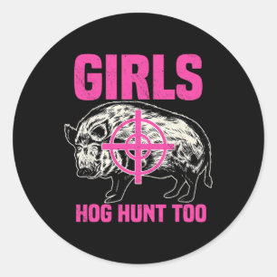Huntsman voor Hog Hunting Boar Pig Ronde Sticker