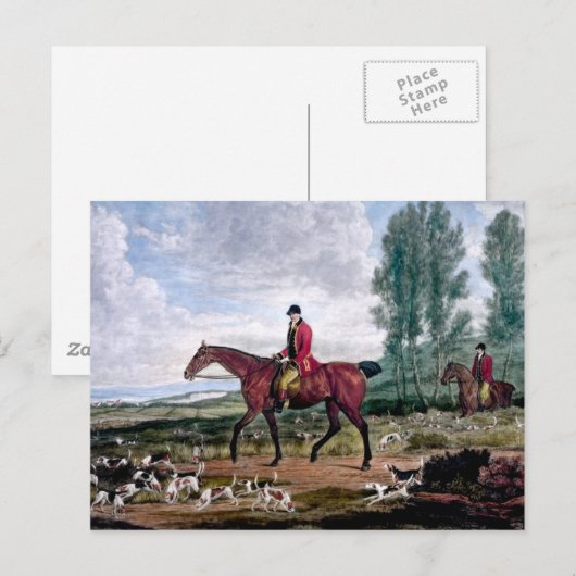 Huntsman voor zijn majestys harriers briefkaart (Voorkant / Achterkant)