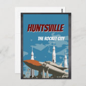 Huntsville, AL Alabama Rocket Briefkaart (Voorkant / Achterkant)