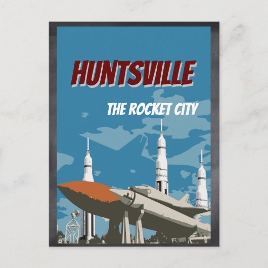 Huntsville, AL Alabama Rocket Briefkaart (Voorkant)