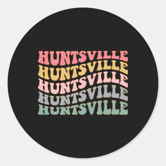 Huntsville Al Huntsville Alabama Bachelorette Ronde Sticker (Voorkant)