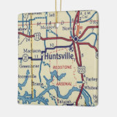 Huntsville AL  Map Keramisch Ornament (Links)