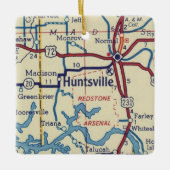 Huntsville AL  Map Keramisch Ornament (Voorkant)