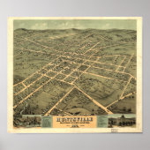 Huntsville Alabama 1871 Panoramic Map Poster (Voorkant)