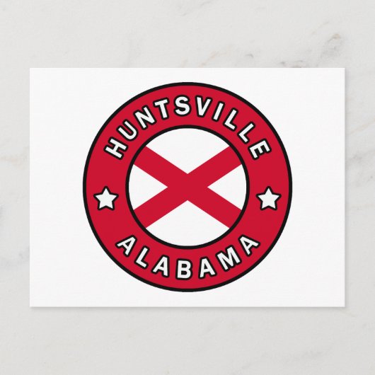 Huntsville Alabama Briefkaart (Voorkant)