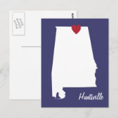 Huntsville Alabama Briefkaart (Voorkant / Achterkant)