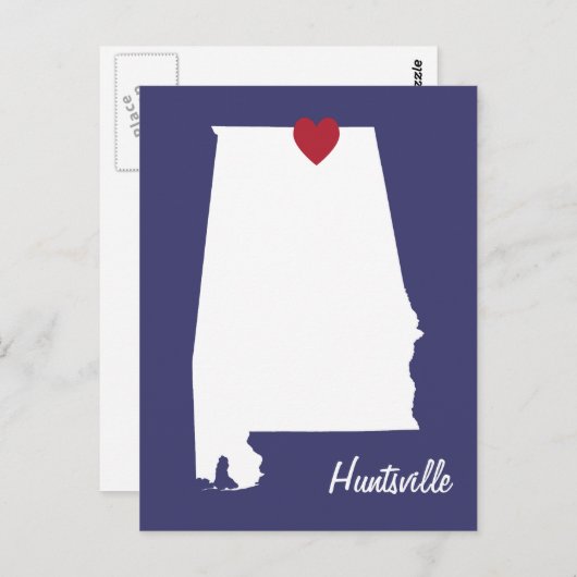 Huntsville Alabama Briefkaart (Voorkant / Achterkant)