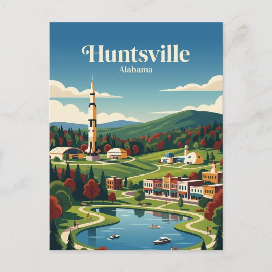 Huntsville Alabama Briefkaart (Voorkant)