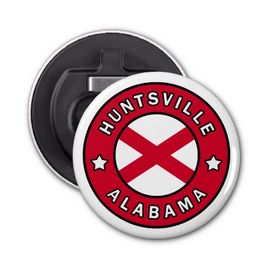 Huntsville Alabama Button Flesopener (Voorkant)