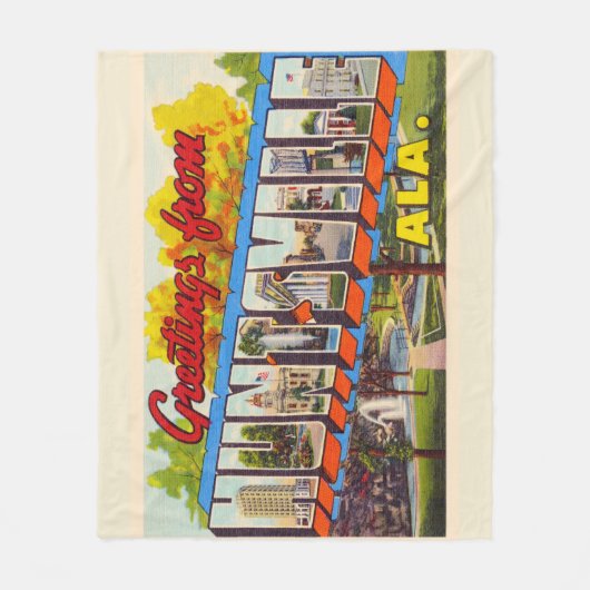 Huntsville Alabama  groot Briefkaart Fleece Deken (Voorkant)