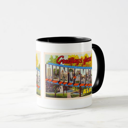 Huntsville Alabama groot Briefkaart Mok (Voorkant rechts)