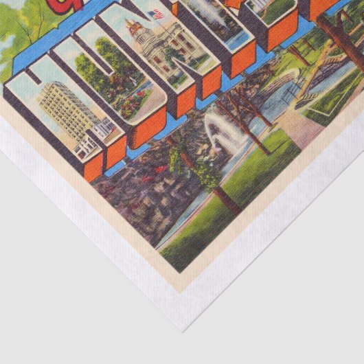 Huntsville Alabama groot Briefkaart Tissuepapier (Detail)