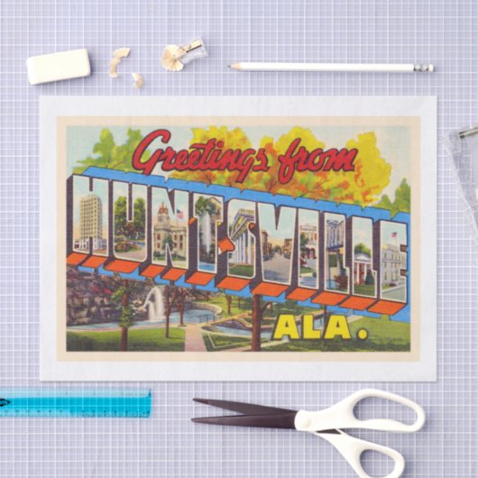 Huntsville Alabama  groot Briefkaart Tissuepapier (Craft)