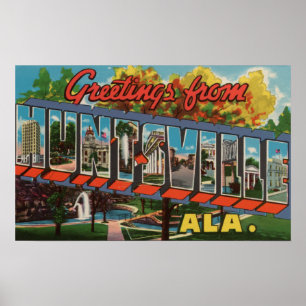 Huntsville, Alabama - Grote Letter-scènes Poster
