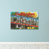 Huntsville, Alabama - Grote lettertjes Canvas Afdruk (Insitu (Houten vloer))