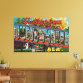 Huntsville, Alabama - Grote lettertjes Canvas Afdruk (Insitu (Woonkamer))