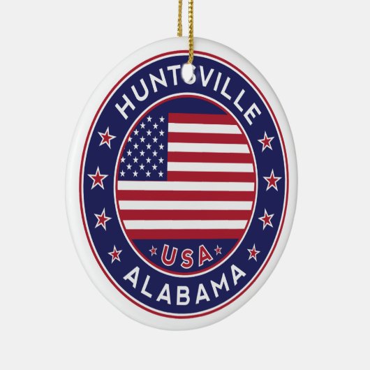 Huntsville, Alabama Keramisch Ornament (Rechts)