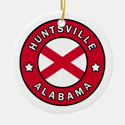 Huntsville Alabama Keramisch Ornament (Voorkant)