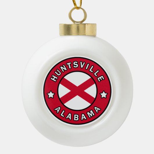 Huntsville Alabama Keramische Bal Ornament (Voorkant)