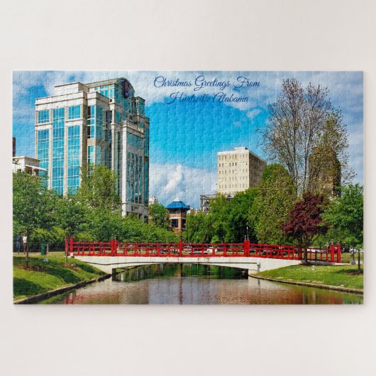 Huntsville Alabama Kerstgroeten Legpuzzel (Horizontaal)