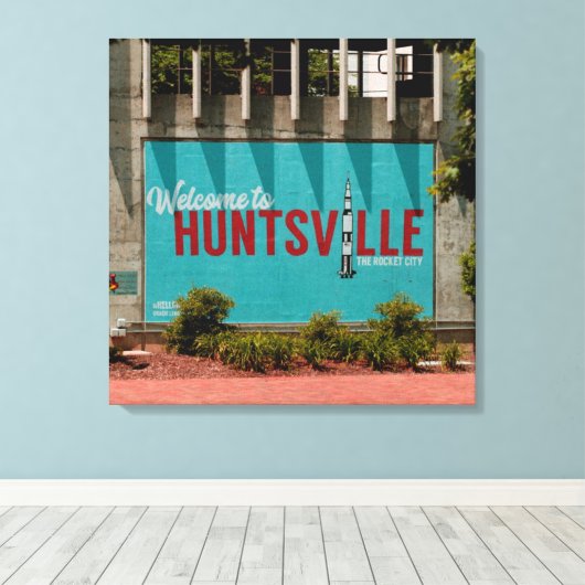 Huntsville Alabama Rocket City Canvas Afdruk (Insitu (Houten vloer))