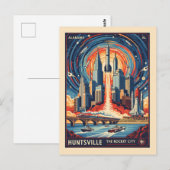 Huntsville Alabama Rocket City Futuristic Space Briefkaart (Voorkant / Achterkant)