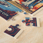 Huntsville Alabama Rocket City Futuristic Space Legpuzzel (Zijkant)