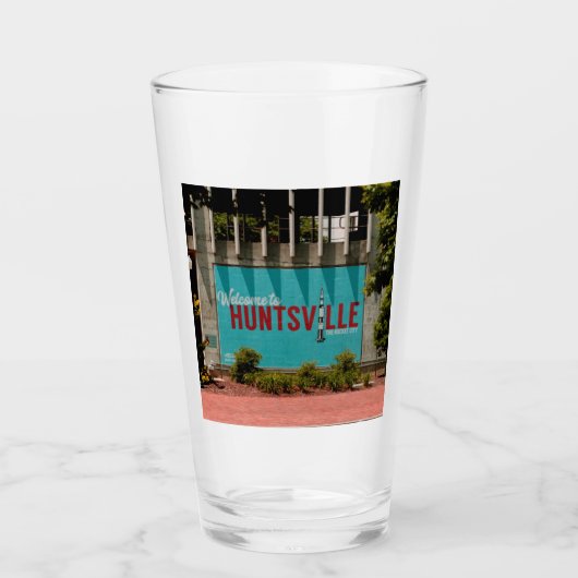 Huntsville Alabama Rocket City Glas (Voorkant)