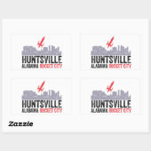 Huntsville Alabama Rocket City Rechthoekige Sticker (Vel)