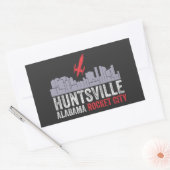 Huntsville Alabama Rocket City Rechthoekige Sticker (Envelop)