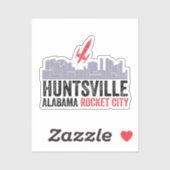 Huntsville Alabama Rocket City Sticker (Vel)
