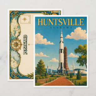 Huntsville Alabama Saturn V GeoSaga Briefkaart