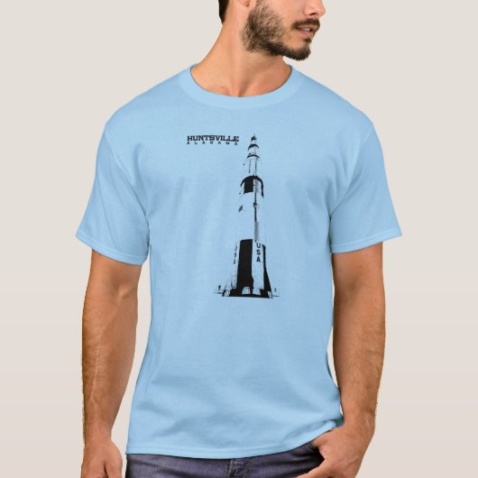 Huntsville, Alabama Saturn V Rocket T-shirt (Voorkant)