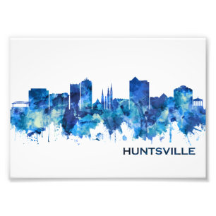 Huntsville Alabama Skyline Blue Foto Afdruk