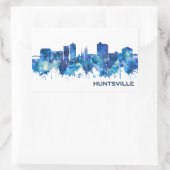 Huntsville Alabama Skyline Blue Rechthoekige Sticker (Tas)