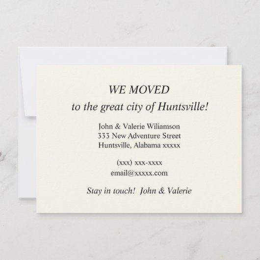 Huntsville Alabama Vintage Ansichtkaart (Achterkant)