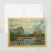 Huntsville Alabama Vintage Travel Briefkaart (Voorkant / Achterkant)