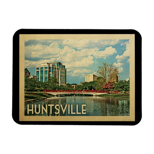 Huntsville Alabama Vintage Travel Magneet (Horizontaal)