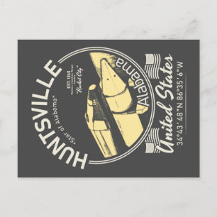 HUNTSVILLE CITY ALABAMA - ROCKET SPACESHIP BRIEFKAART