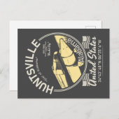 HUNTSVILLE CITY ALABAMA - ROCKET SPACESHIP BRIEFKAART (Voorkant / Achterkant)