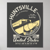 HUNTSVILLE CITY ALABAMA - ROCKET SPACESHIP POSTER (Voorkant)
